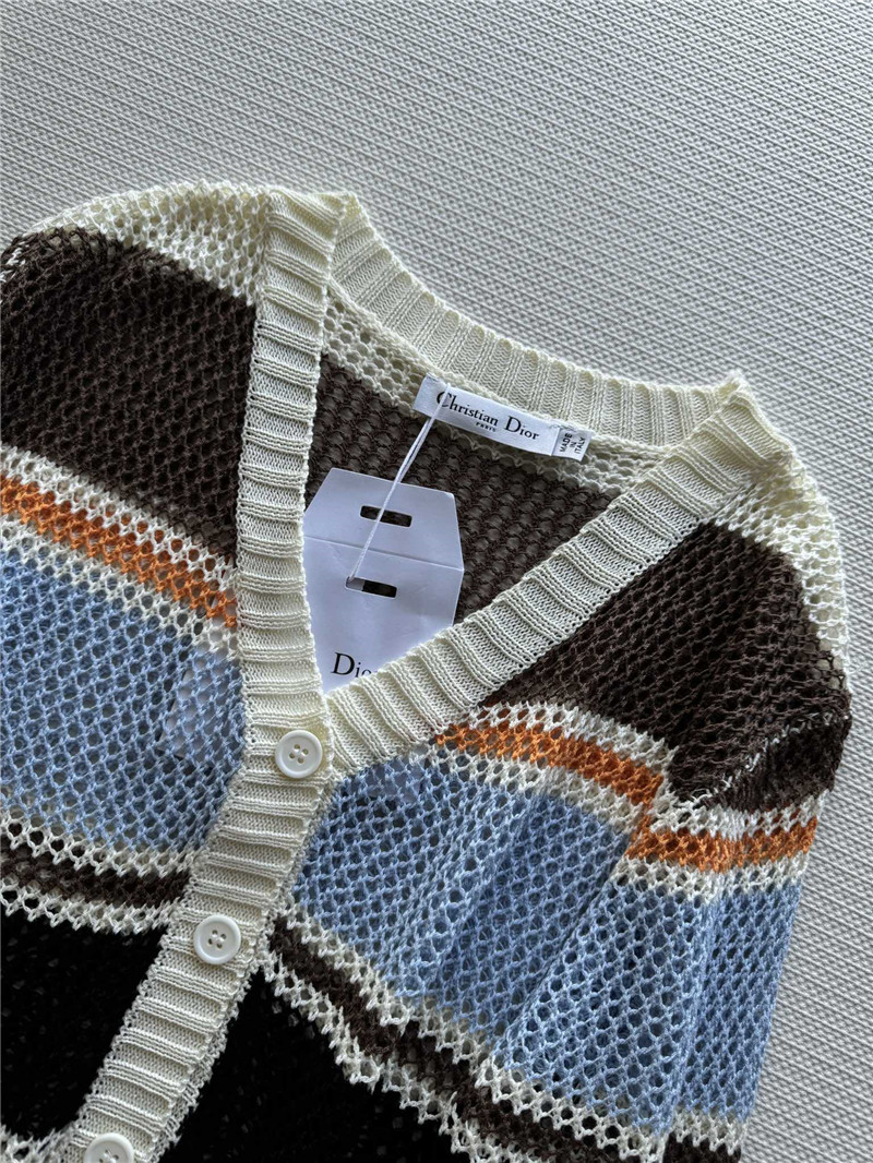 D10r v neck color block cardigan replica designer clothes