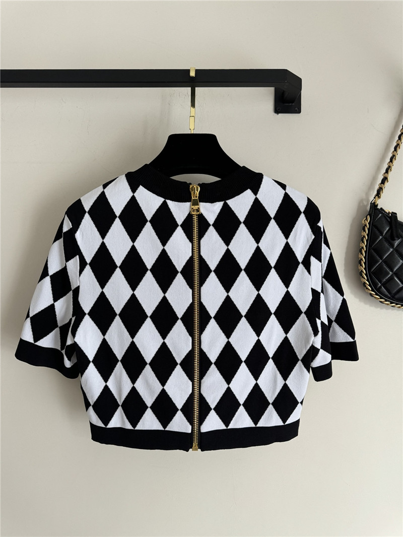 balmain black and white D1am0nd cardigan replica clothes