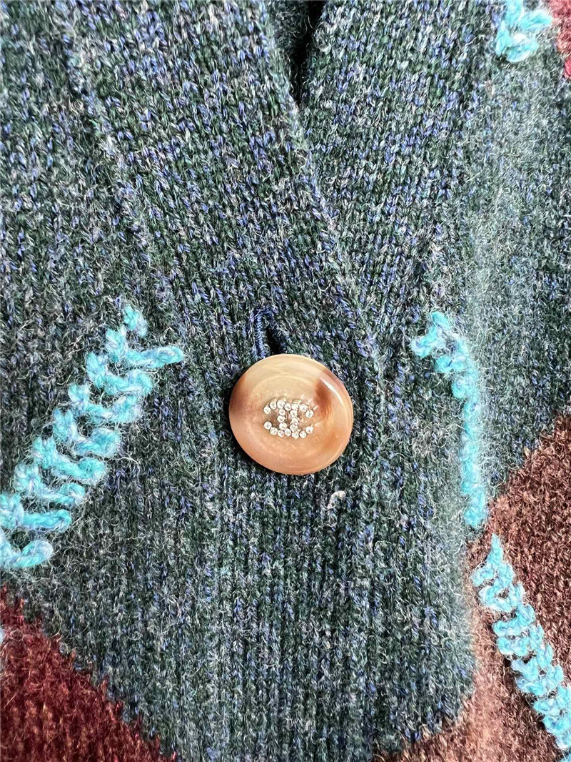 Ch**el cashmere knitted plaid vest replica clothes