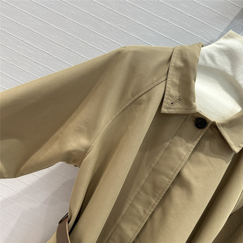 Pra*a waist long trench coat replica designer clothes