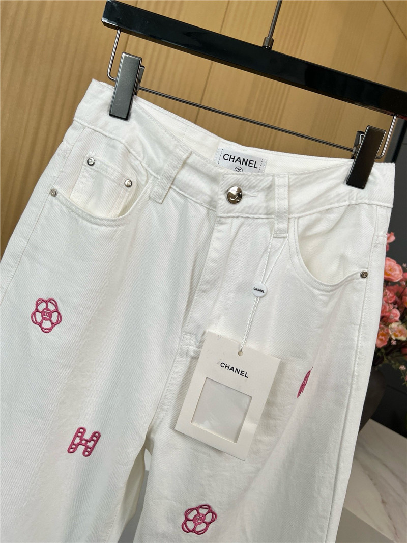 Ch**el white jeans replica d&g clothing