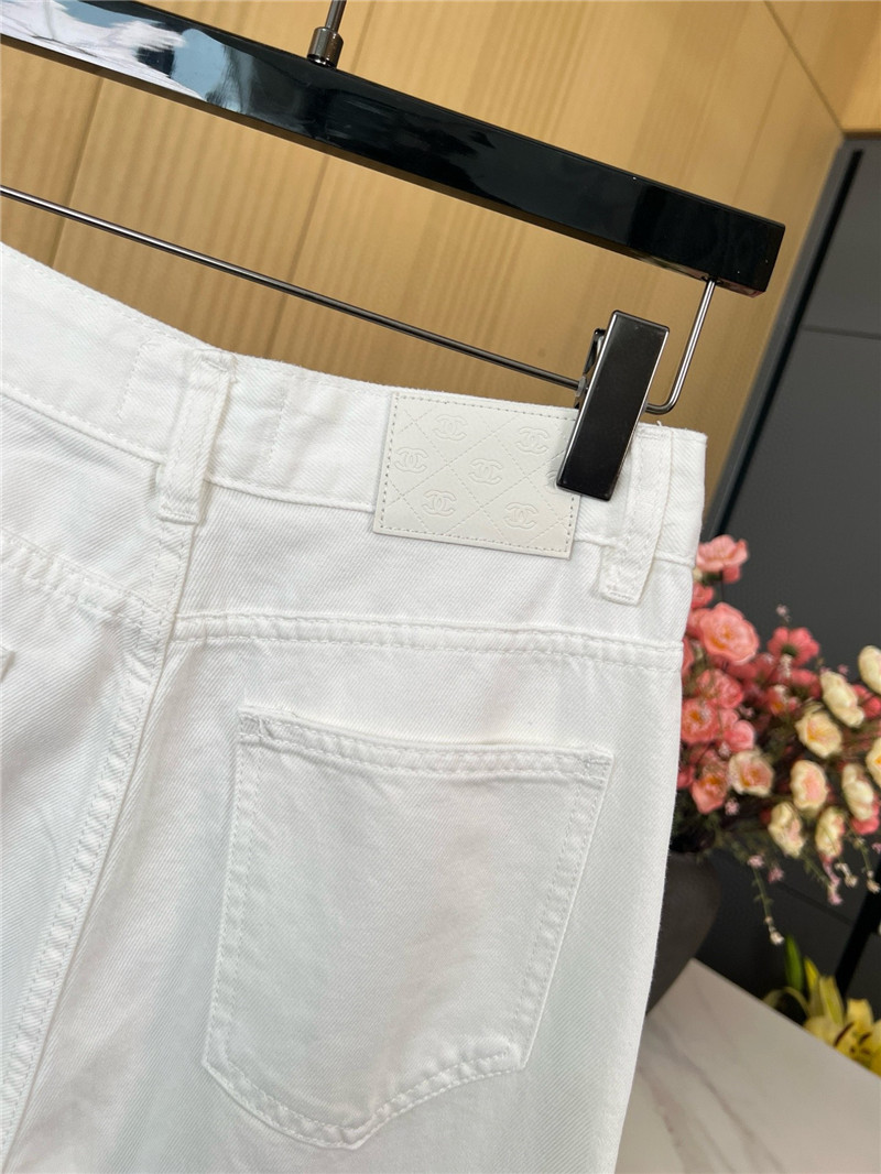 Ch**el white jeans replica d&g clothing