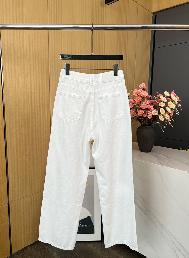 Ch**el white jeans replica d&g clothing