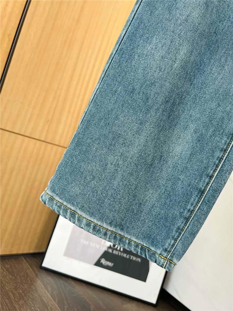 Ch**el vintage ripped straight jeans replica designer clothes