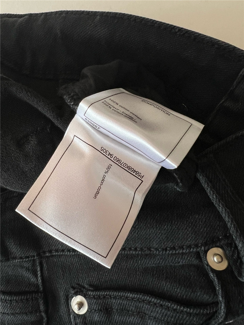 Ch**el embroidered letters slightly spicy jeans replica clothing