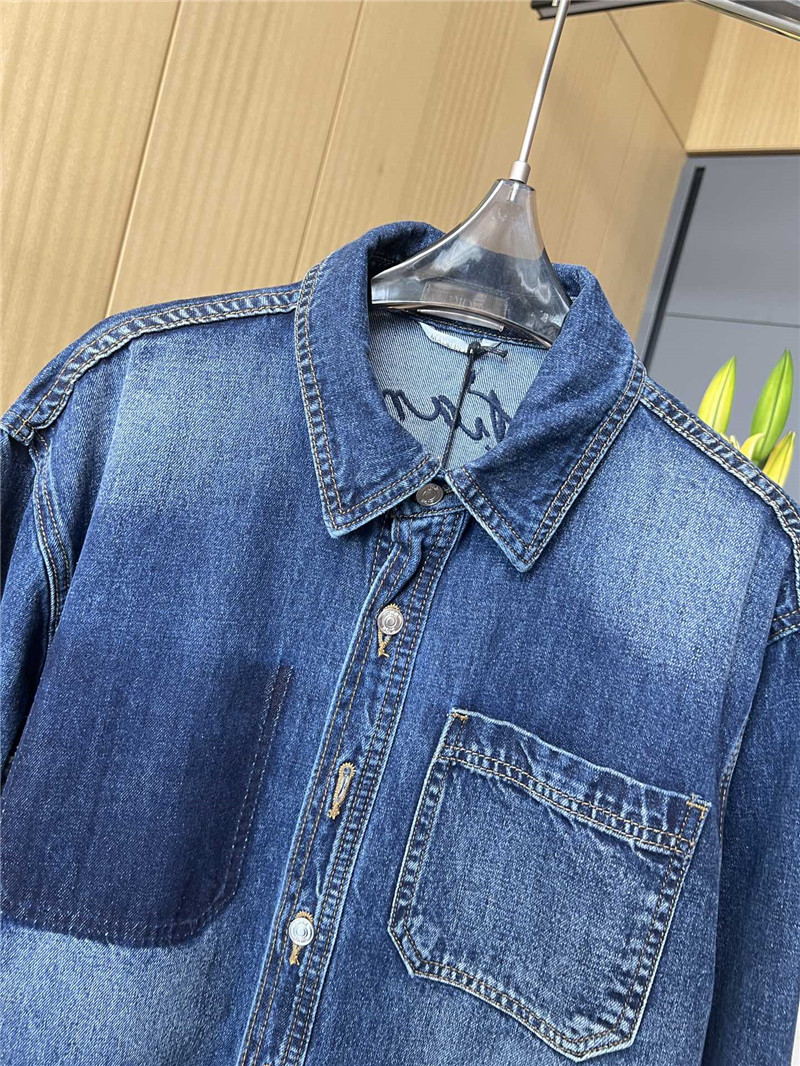 D10r floral slogan embroidered denim jacket replica clothes