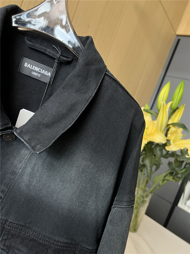 Ba1en*iaga washed printed denim replica clothing