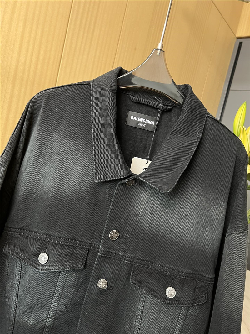 Ba1en*iaga washed printed denim replica clothing