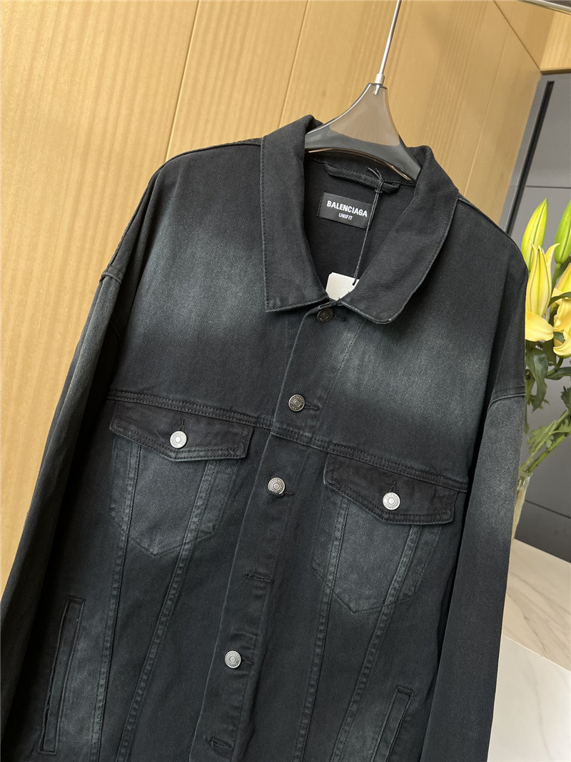 Ba1en*iaga washed printed denim replica clothing