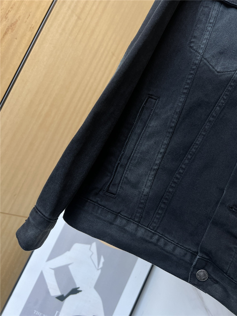 Ba1en*iaga washed printed denim replica clothing