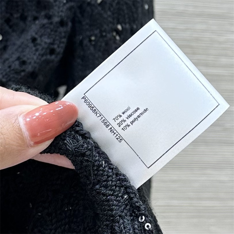 Ch**el hollow crochet top replica clothing sites