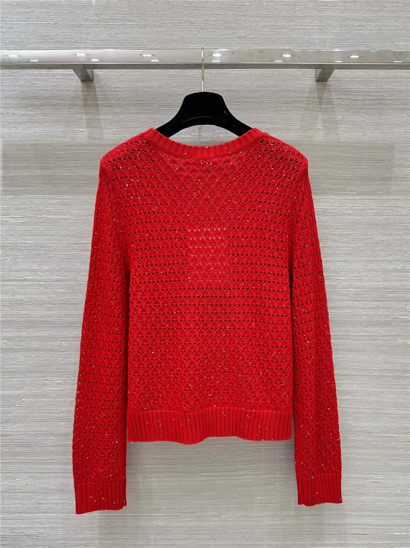 Ch**el hollow crochet top replica clothing sites