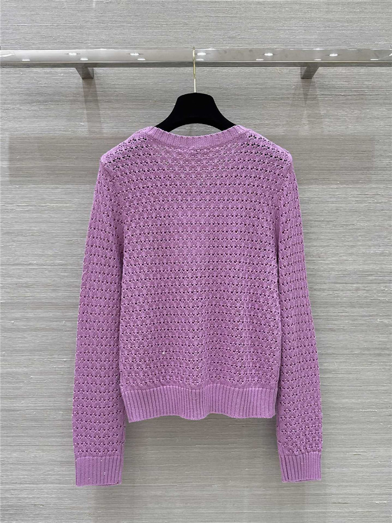 Ch**el hollow crochet top replica clothing sites