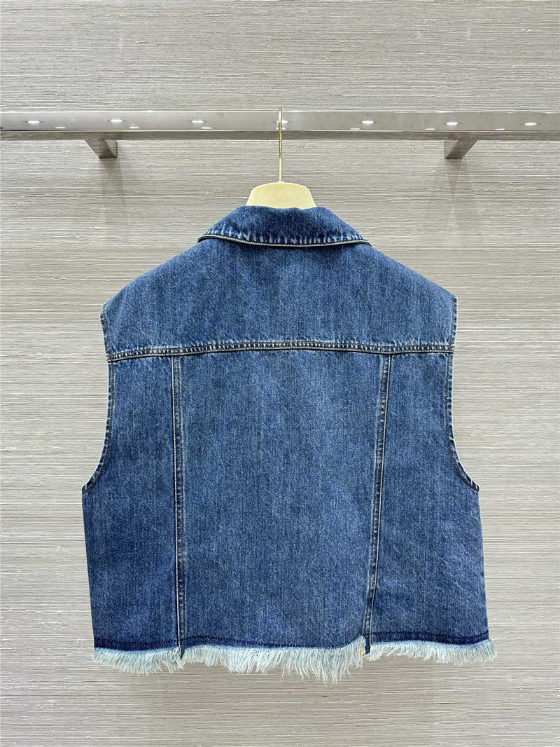 M1um1u workwear style denim vest replicas clothes