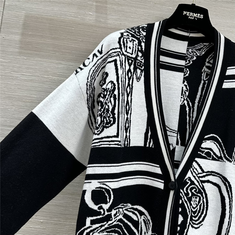 H**me5 golf long-sleeved wool long cardigan replica clothes