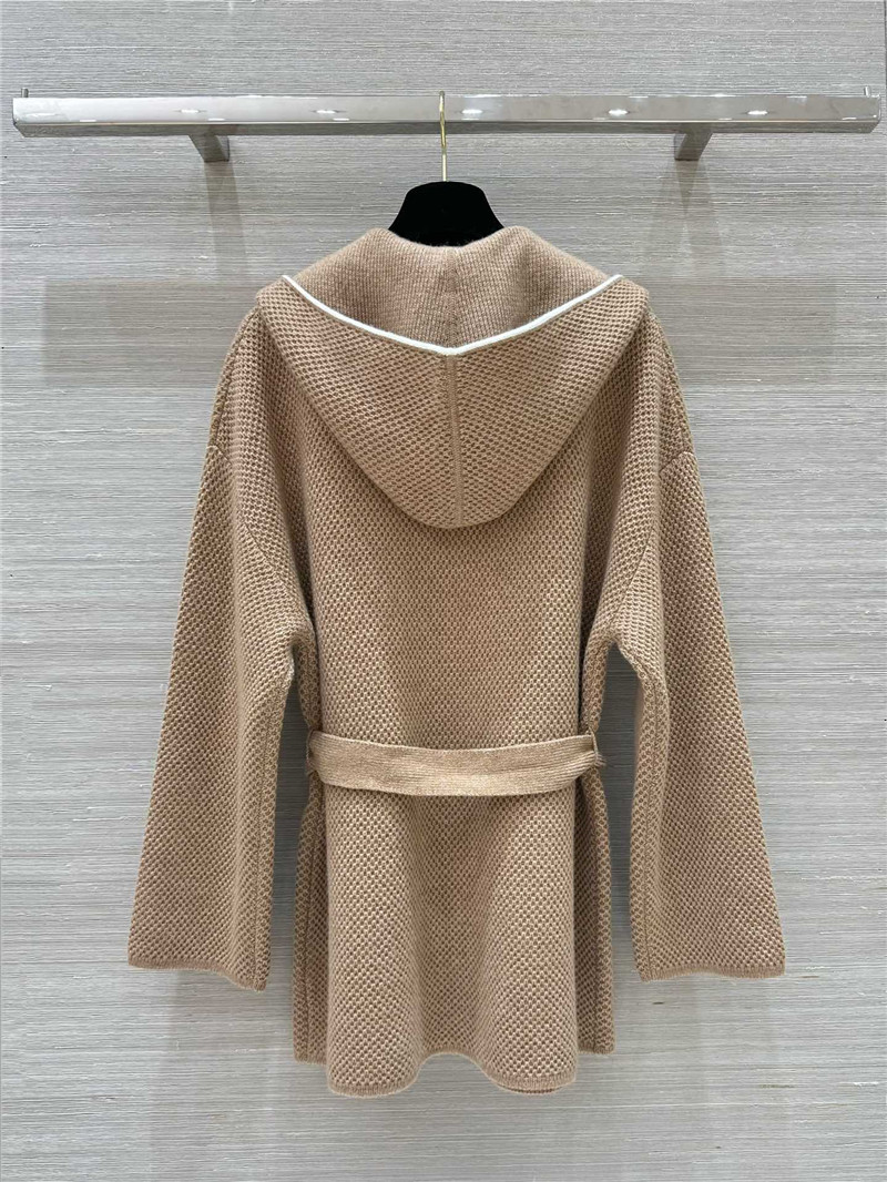 L0r0 P1ana pure cashmere curly tie coat replica clothes