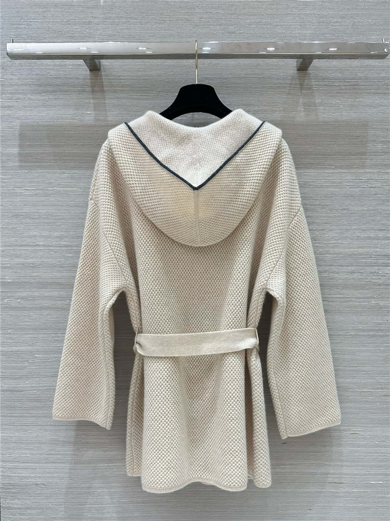L0r0 P1ana pure cashmere curly tie coat replica clothes