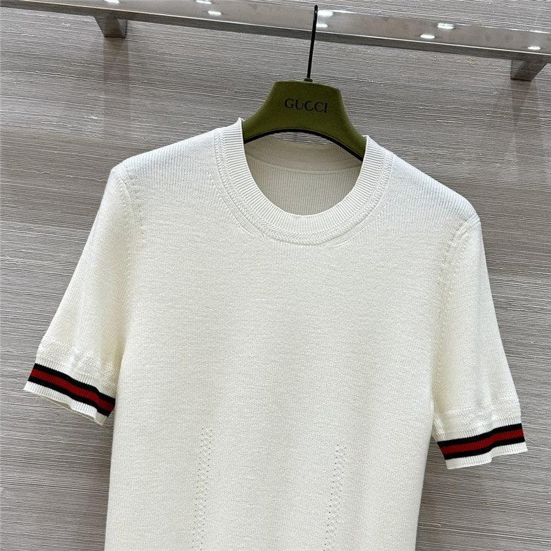 Gvc*1 knitted short-sleeved top replica designer clothes