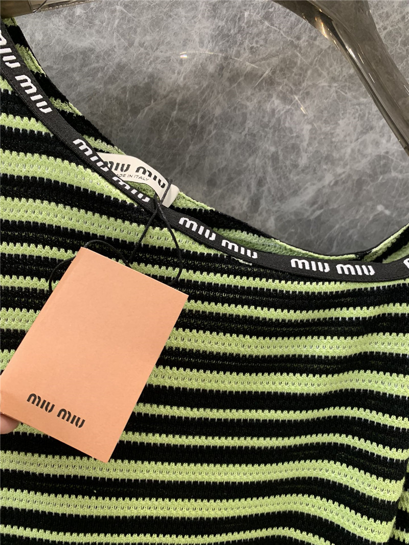 M1um1u striped long-sleeved t-shirt replica clothing sites