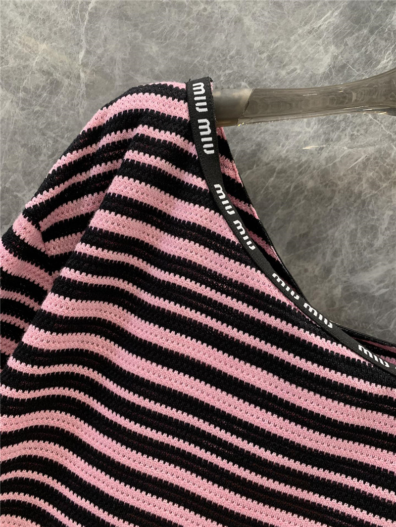 M1um1u striped long-sleeved t-shirt replica clothing sites