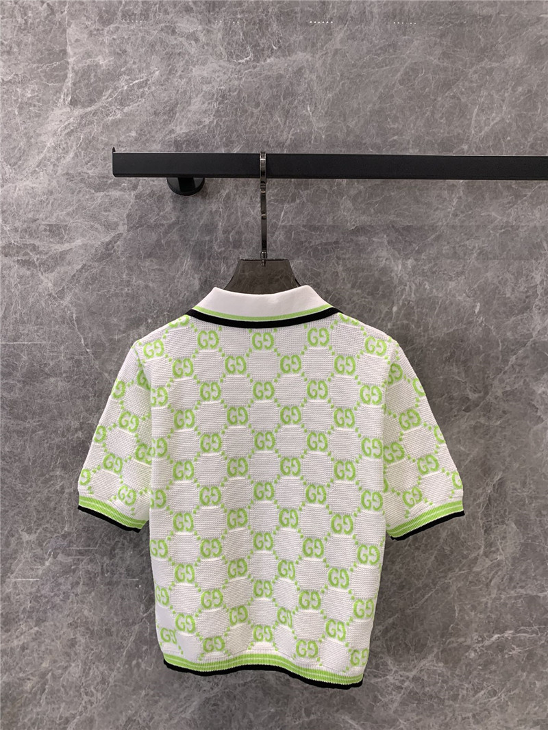 Gvc*1 monogram knitted polo shirt replica d&g clothing