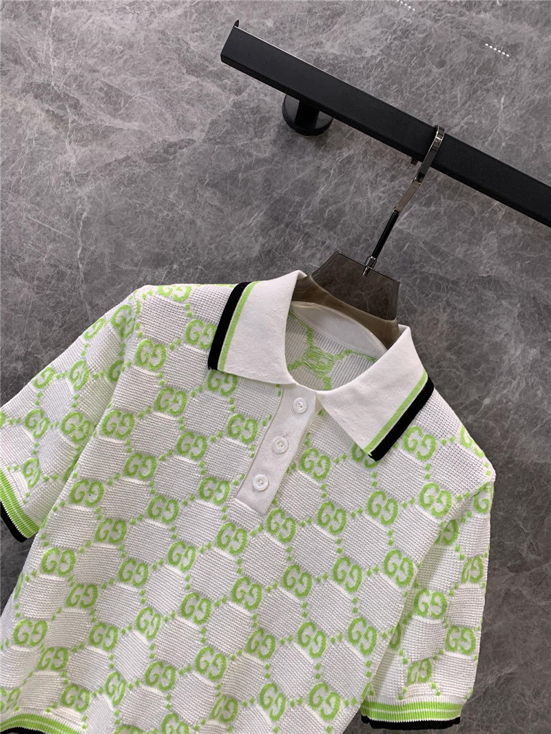 Gvc*1 monogram knitted polo shirt replica d&g clothing