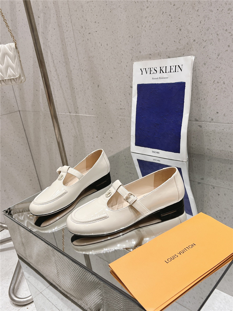 LV Dandy Mary Jane Ivory Patent Leather