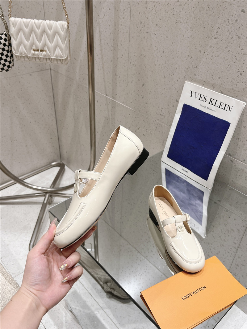 LV Dandy Mary Jane Ivory Patent Leather