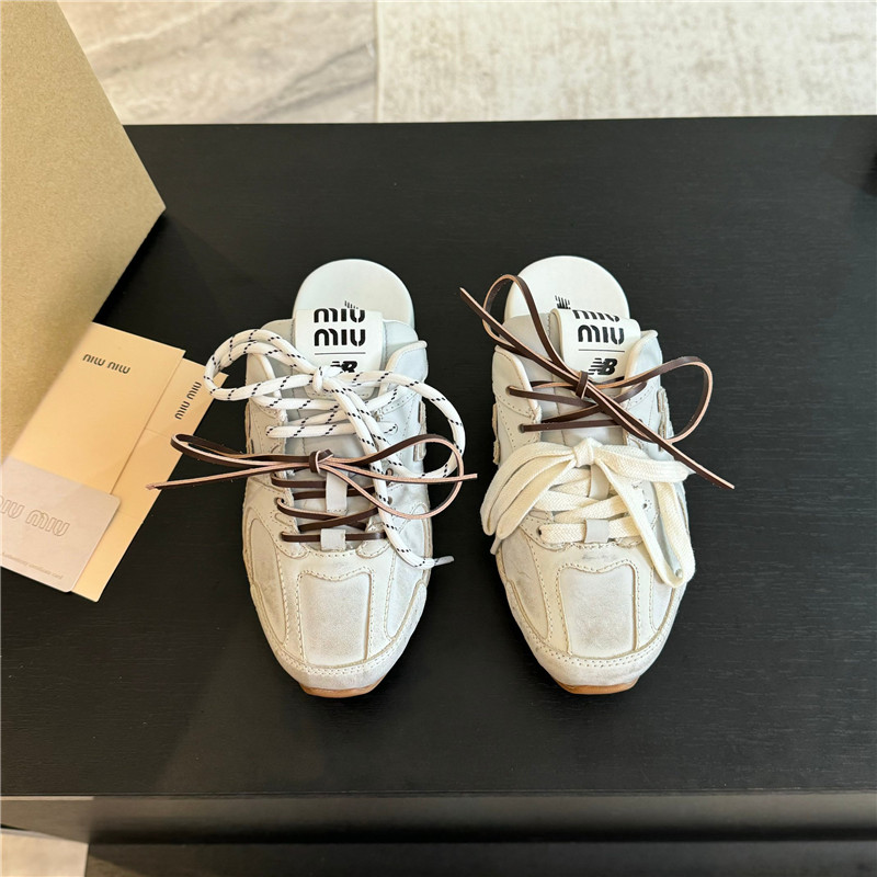 New Balance x Miu Miu 530 SL Deco Calf Leather Mules