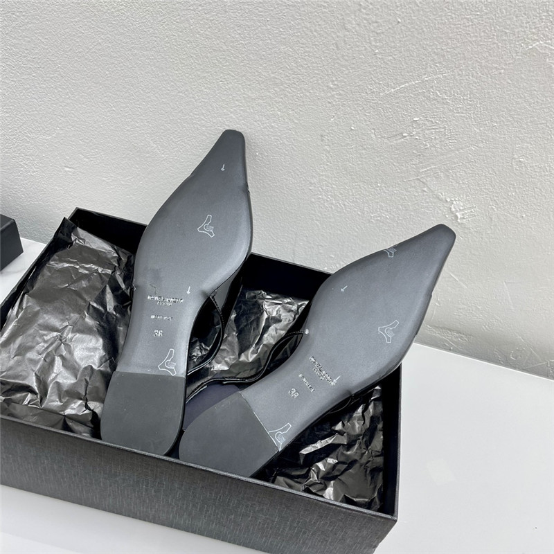 Sa1nt Lau*nt babylone slingback flats black patent leather