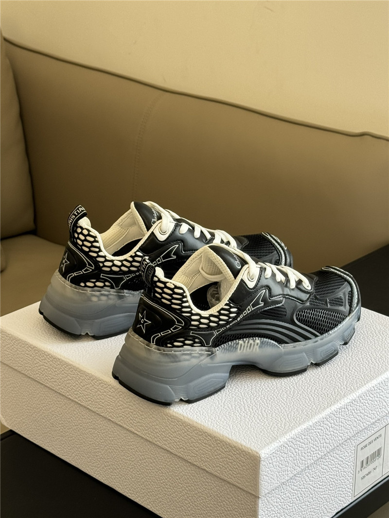 D10r black mesh oblique vibe sneakers