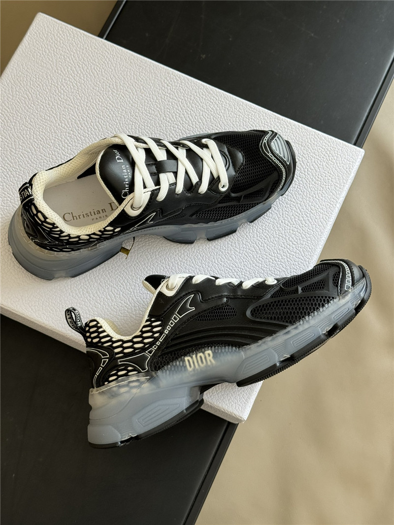 D10r black mesh oblique vibe sneakers