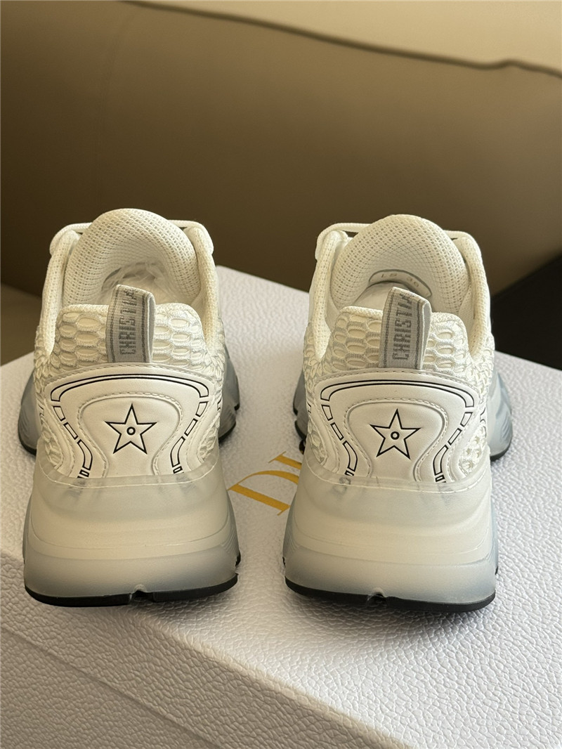 D10r white mesh oblique vibe sneakers