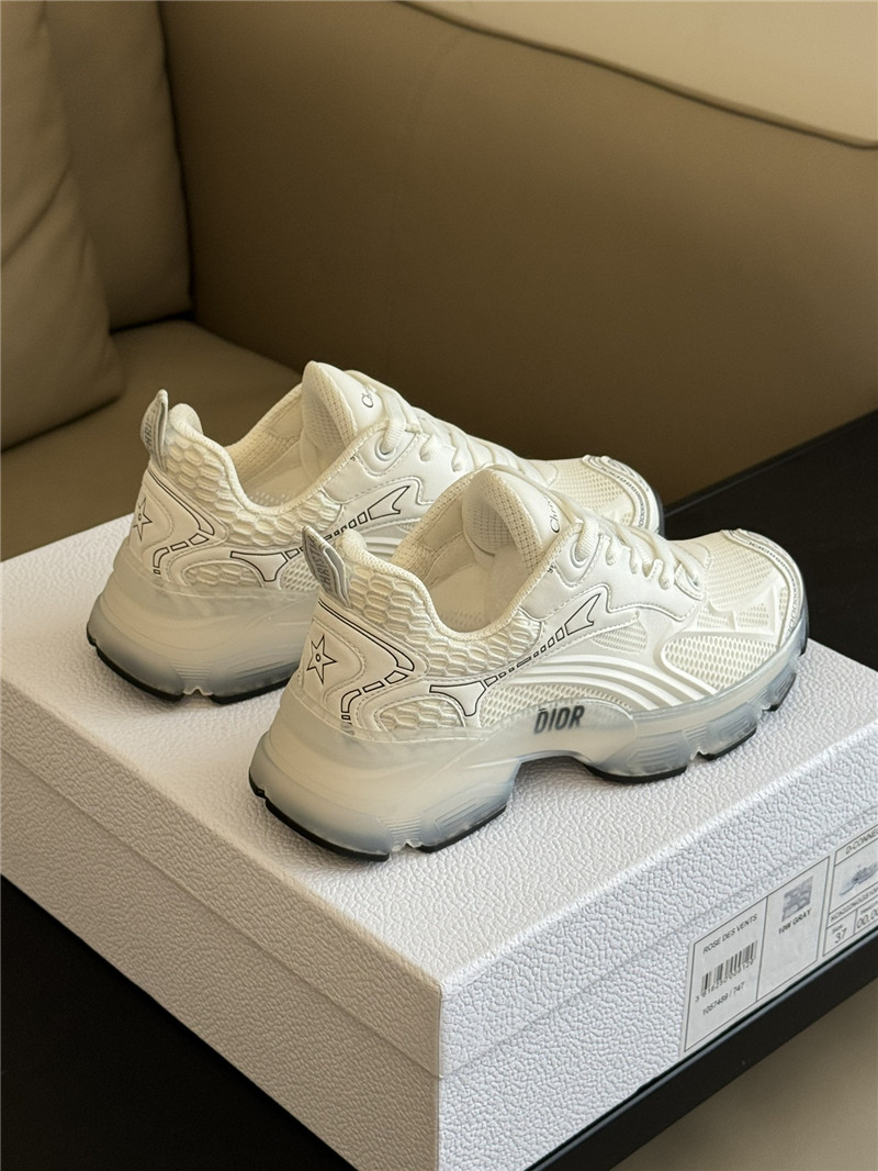 D10r white mesh oblique vibe sneakers