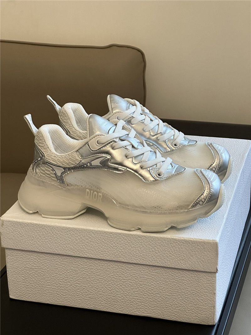 D10r silver mesh oblique vibe sneakers