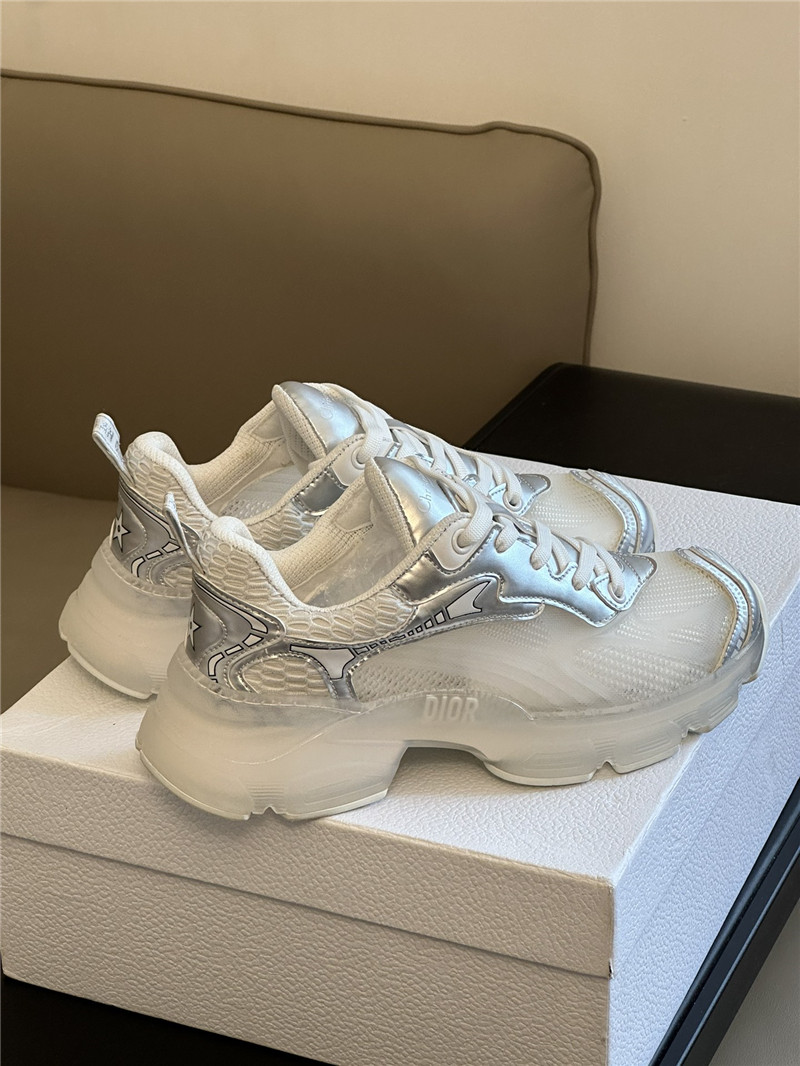 D10r silver mesh oblique vibe sneakers