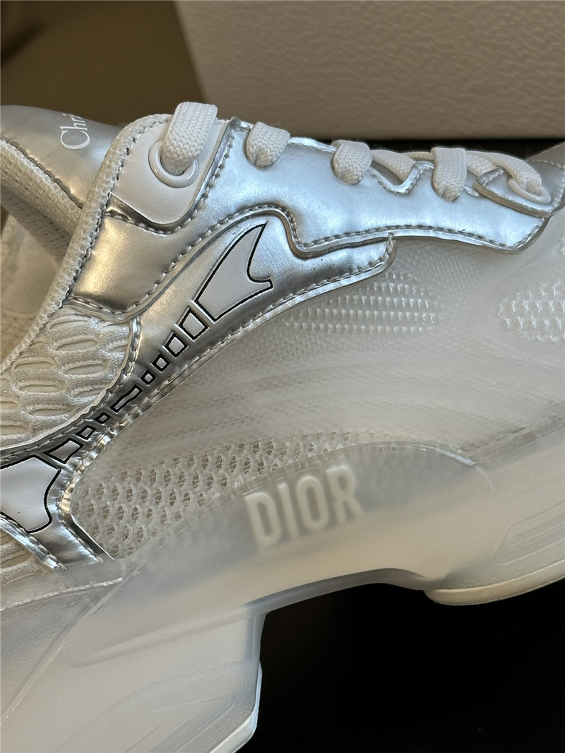 D10r silver mesh oblique vibe sneakers