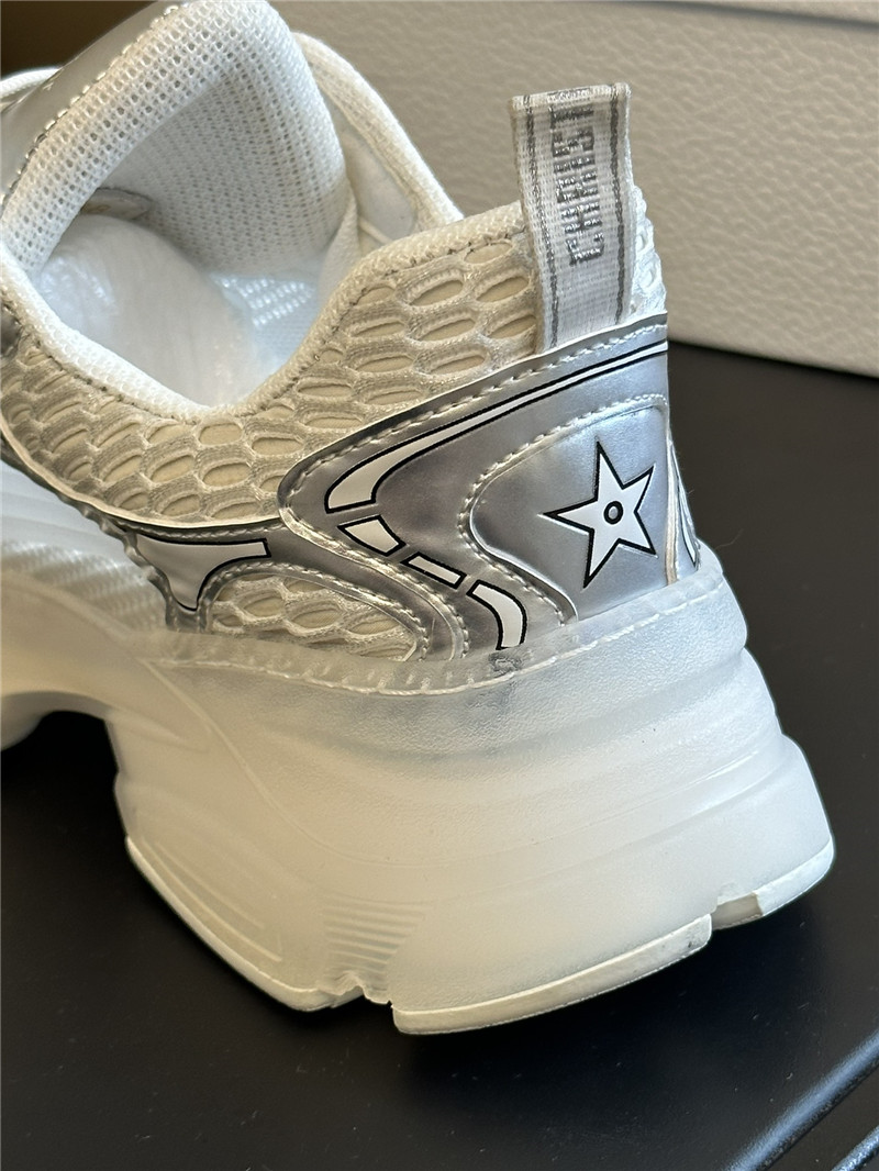 D10r silver mesh oblique vibe sneakers