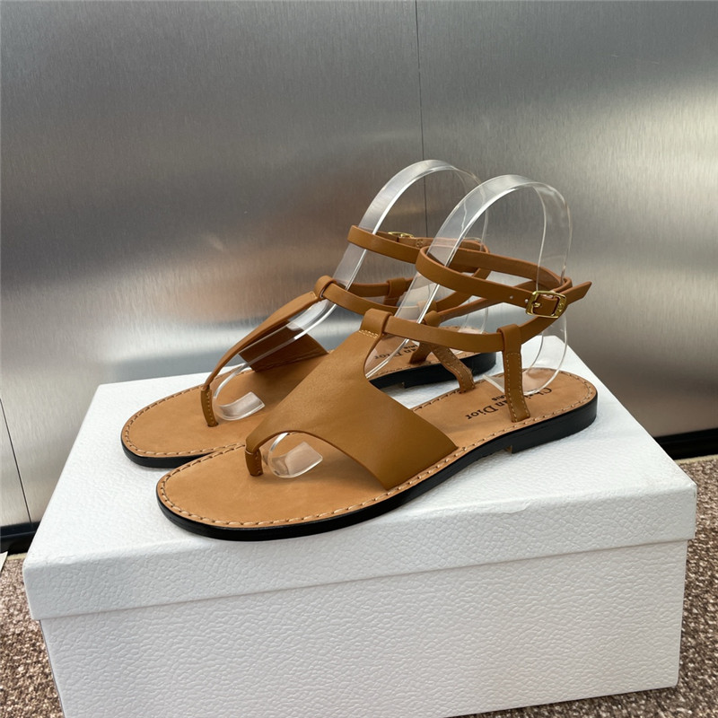 D10riviera D10r sun thong sandal camel calfskin