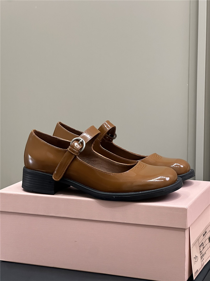 Miu Miu Black Patent Leather Mary Jane Shoes