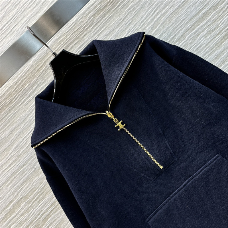 Ce1i*e half zip lapel sweater replica clothing sites