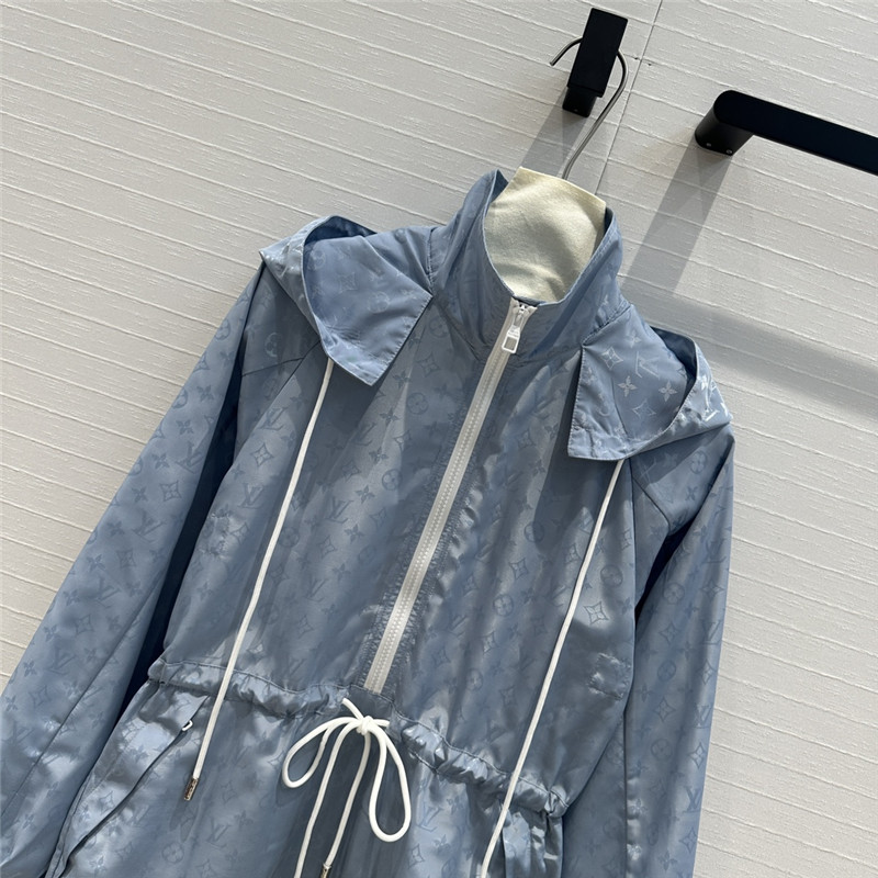 l0vis Vvtt0n lv hooded trench dress replicas clothes