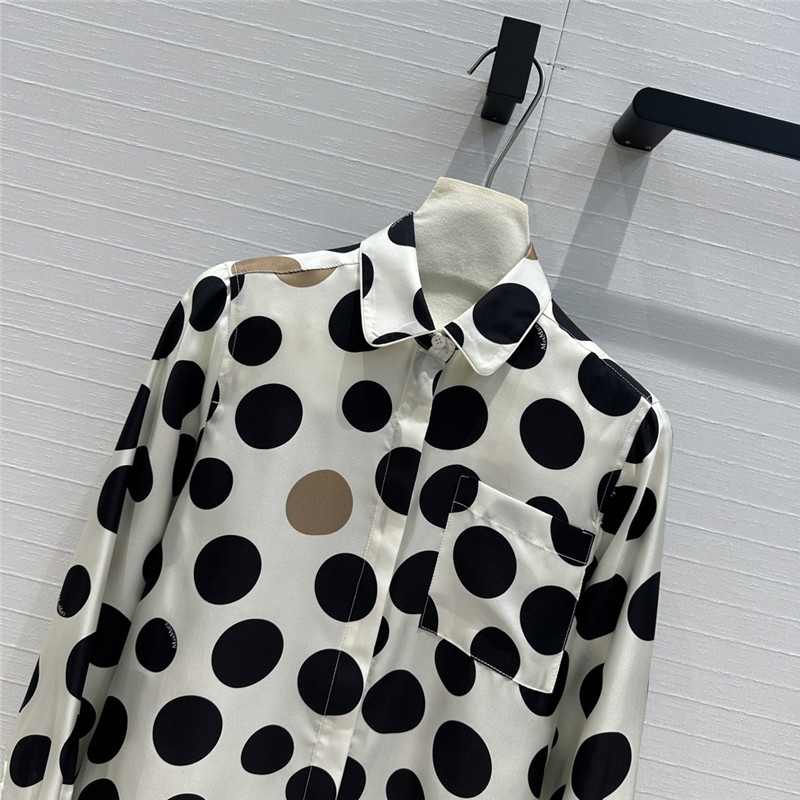 Vanitoo polka dot print silk shirt replica clothes