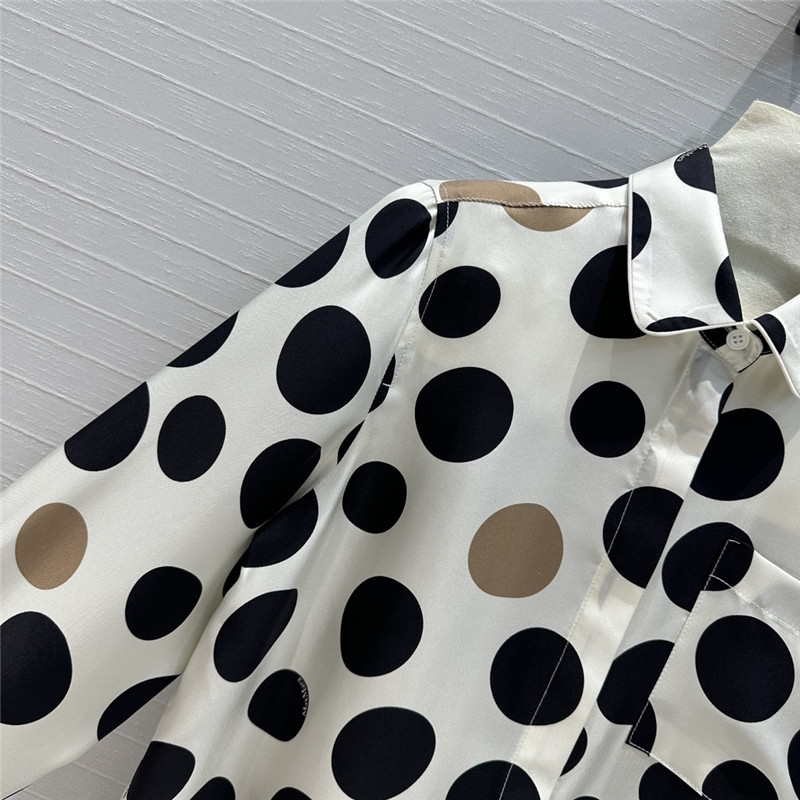 Vanitoo polka dot print silk shirt replica clothes
