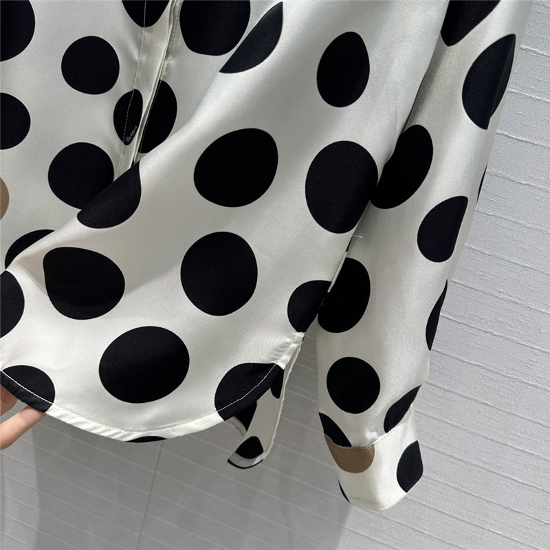 Vanitoo polka dot print silk shirt replica clothes