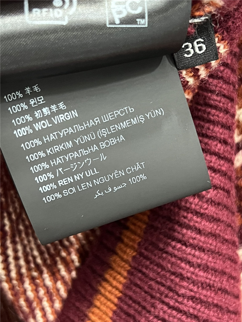 Pra*a check round neck knitted cardigan replica clothing