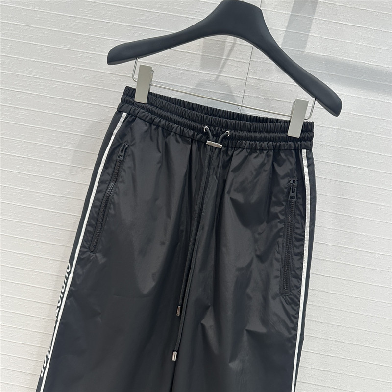 D10r black nylon casual trousers replica designer clothes