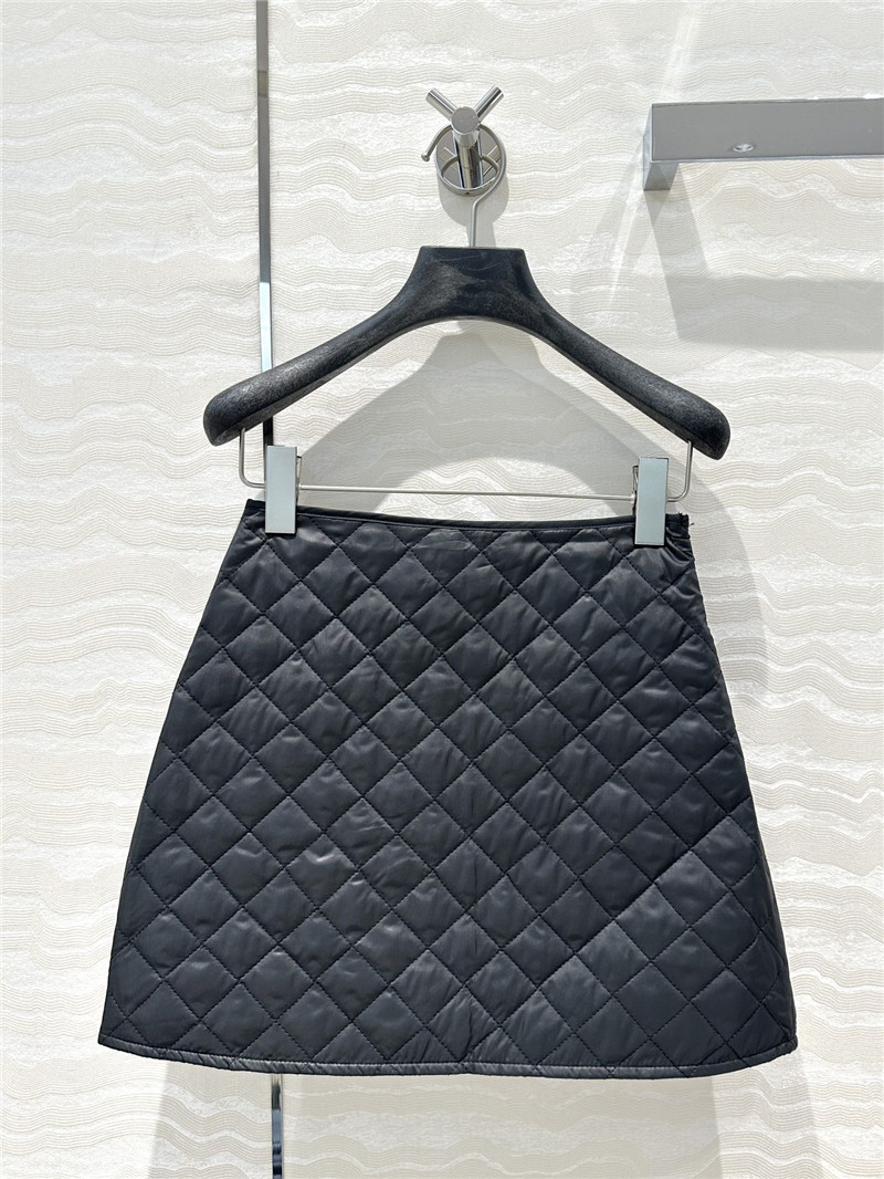 moncler D1am0nd pattern quilted press line skirt replica clothes