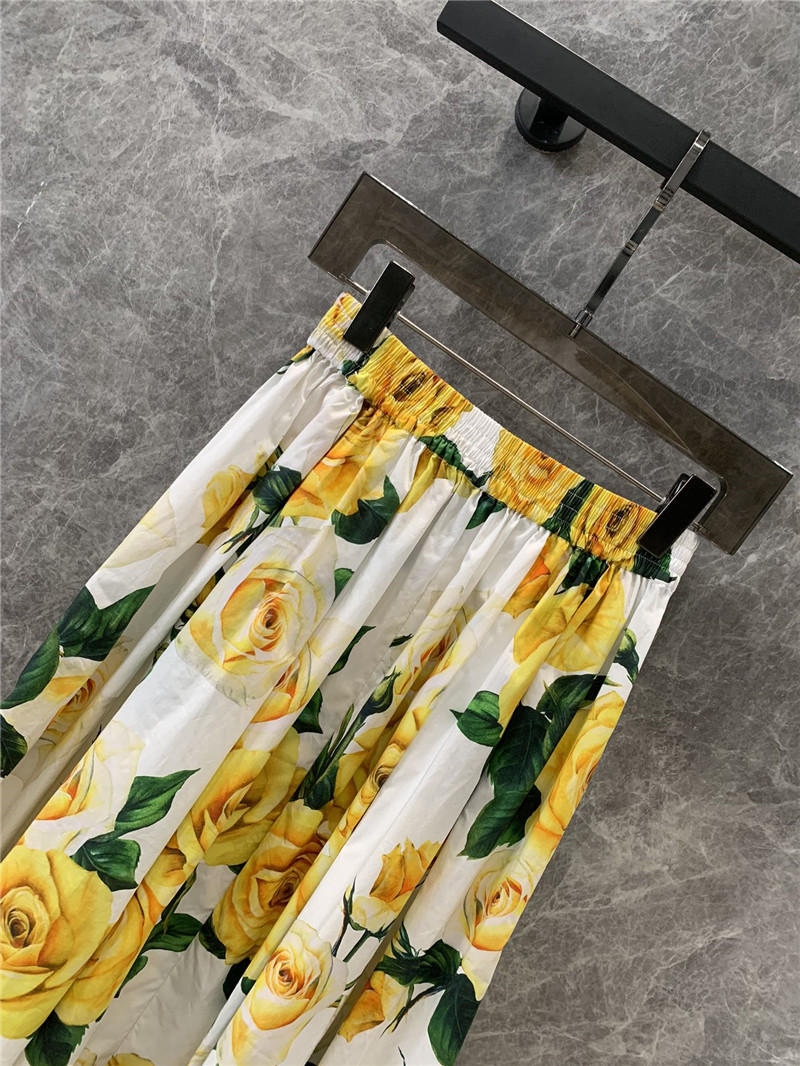 Dolce & Gabbana d&g yellow rose skirt replica clothing