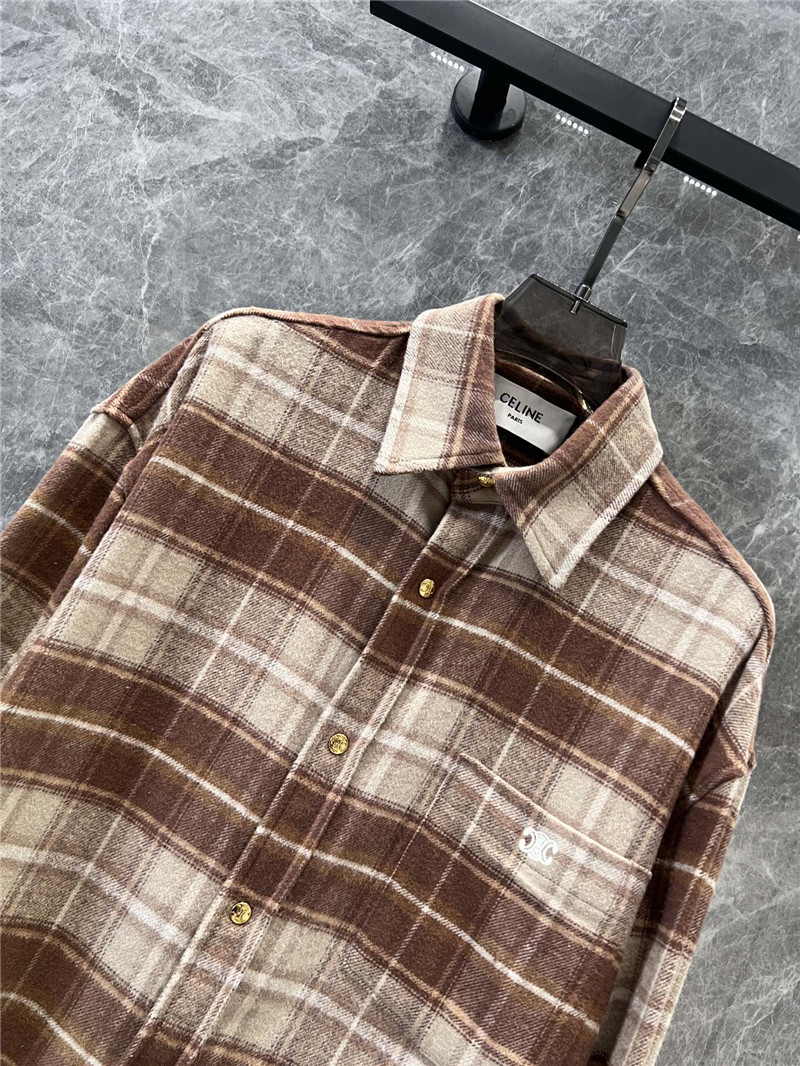 Ce1i*e logo check short shirt replica clothing sites
